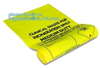 Heavy Duty Dustbin liner Plastic biohazard infectious waste, Biohazard Garbage Bag for Medication, biohazard on roll cus