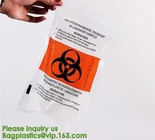 LDPE Poly Biohazard Waste Disposal Bags Lab Biohazard Specimen With Zip lockkk Closure